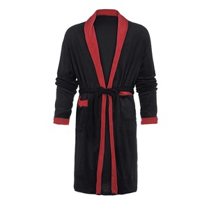 Peignoir décontracté à manches longues en flanelle douce et respirante pour hommes, grande taille, avec poche, haute qualité, nouvelle arrivée - Product Image 2