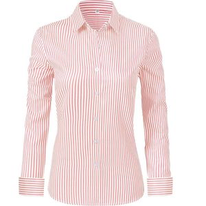 เสื้อเชิ้ตผู้หญิงเนื้อผ้านุ่มพิเศษ ไม่ยับ ติดกระดุม แขนยาว ลายทาง สำหรับใส่ทำงานหรือโอกาสทางการ - Product Image 1