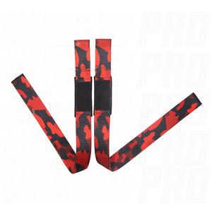 Correas de Levantamiento de Pesas Antideslizantes de Camuflaje Rojo Unisex con Soporte para Muñeca, Agarres de Alta Resistencia para Gimnasio, Entrenamiento de Powerlifting - Product Image 6