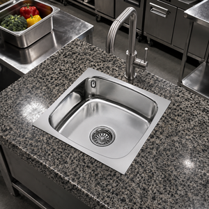 Modern Square Steel <b>Kitchen</b> <b>Sink</b> Oval Bowl Wash Basin Countertop <b>Sink</b> for Commercial <b>Kitchen</b> - Product Image 2