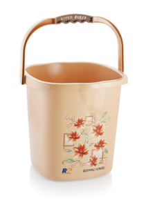 Plastic <b>Bucket</b> 20L Durable Blooming Flowers Design <b>Mop</b> <b>Bucket</b> Simple Style In Stock - Product Image 3