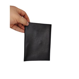 Portefeuille court en cuir véritable avec fermeture à pression, doublure en soie, pochette de sac à main avec logo personnalisé pour accessoires masculins - Product Image 5