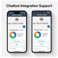 Aplicación Móvil de Reserva de Alquileres RoyalCraft Enterprise, Chat en Tiempo Real, Herramientas de Atención al Cliente para Mac/iOS/Android