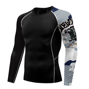 Camiseta de Compresión Deportiva de Manga Larga para Hombre, Fabricante Mayorista OEM ODM, Proveedor de Ropa Deportiva para BJJ MMA - Product Image 3