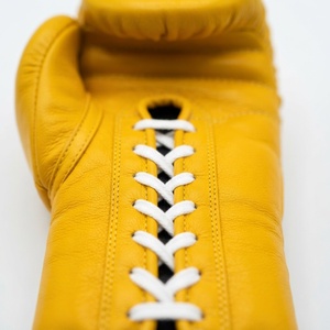 Guantes de Boxeo de Cuero para Adultos, con Cordones y Soporte para Muñeca, Guantes de Combate para Entrenamiento de Boxeo, para Niños, Uso Profesional, Resistentes a la Humedad - Product Image 3