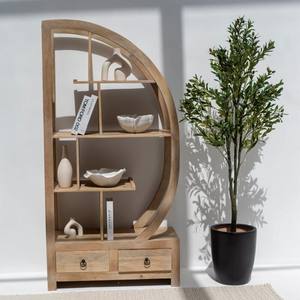 Étagères de bibliothèque en bois Vandana Merino Terra Moon, design moderne en bois massif, meubles de rangement - Product Image 3