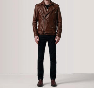 Blouson en jean unisexe, col montant, fermeture éclair, imperméable, style moto et biker, logo avant, décontracté, style professionnel, coupe ample, hiver - Product Image 2