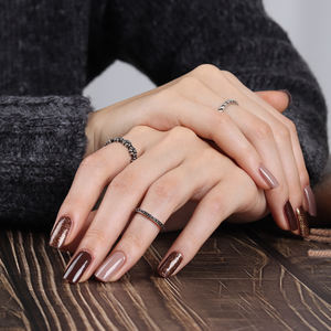 ShineB-Tiras de gel para uñas, #45908, bandyke, marrón, envolturas de uñas más vendidas, pegatinas para uñas fáciles de glam, salón de alta calidad hecho en Corea - Product Image 6