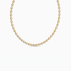 Collier tennis en diamant Célestine de qualité supérieure pour hommes et femmes, diamants de laboratoire, argent sterling, 9KT, 10KT, 14KT, 18KT |   16 pouces - Product Image 4