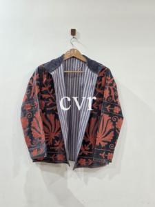 Chaqueta de Terciopelo Bordada a Mano con Cuello Mandarín, Manga Larga, Estampado Floral, Talla Grande, Abrigo de Otoño para Mujer - Product Image 2