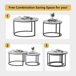 Modern Marble Finished Accent <b>Table</b> with Metal Frame Stylish <b>Side</b> <b>Table</b> for Living Room Office <b>Lounge</b> - Product Image 6
