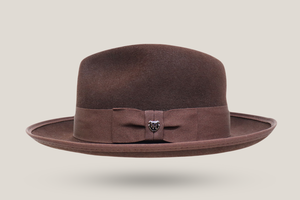 Yellow Embroidered logo Jazz Trilby Johnny Depp Fedora Felt woolen Fedora Men Hats Classic Hat for Men - Product Image 3