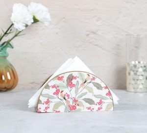 Portapañuelos Cuadrado de Madera con Diseño Impreso, Organizador Decorativo para Servilletas de Papel - Product Image 1