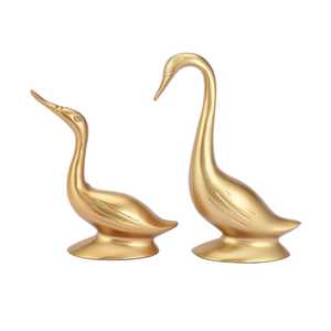 L 7.11 x W 4.06 x H 12.19 cm Modern Black Duck Figurine Set of 2 Resin Tabletop Decor Artistic Animal Sculpture for Living Room - Product Image 6
