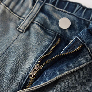 Prix de gros 2026 Jeans pour femmes en coton, taille haute, coupe ample à jambe large, délavé, style vintage, décontracté, personnalisable - Product Image 3