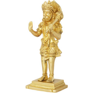 รูปปั้นทองเหลืองทำด้วยมือขนาด8นิ้วสำหรับให้เป็นของขวัญงานศิลปะอินเดียของชาวมะฮอกกานี - Product Image 2
