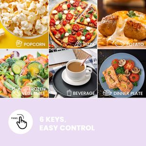 Horno microondas de encimera, microondas pequeño de 0.7 pies cúbicos con 11 niveles de potencia, función de reinicio del plato giratorio, bloqueo para niños, 700W - Product Image 3