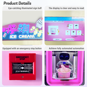 최고의 상업용 전자동 소프트 아이스크림 자판기 32인치 터치스크린 SDK 기능 다양한 결제 옵션 - Product Image 2