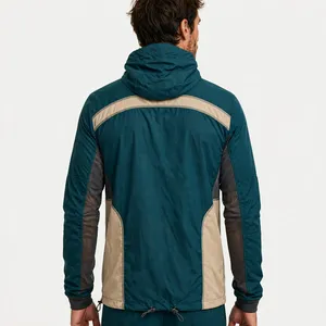 Veste imperméable coupe-vent à capuche pour homme, couleur personnalisée, style sportif, fermeture éclair, polyester, hiver, extérieur - Product Image 2