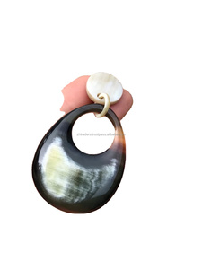 ต่างหูแบบห้อยที่ใช้กันอย่างแพร่หลายในราคาที่ดีที่สุดต่างหูรูปเขาควายทันสมัยทันสมัย - Product Image 2