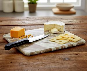 หินในยุคพรีเมี่ยมคุณภาพสูงเขียงสี่เหลี่ยมน้ำหนักเบาทนทานทำความสะอาดง่ายเครื่องล้างจานปลอดภัยสำหรับใช้ในบ้านครัว - Product Image 3