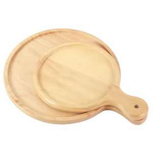 Bandeja para pizza de madera y acero al por mayor, plato ecológico para alimentos a precio económico - Product Image 2