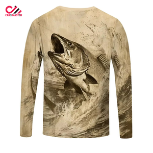 Chemises de pêche pour hommes en gros, manches longues, protection solaire, impression de logo personnalisé - Product Image 5