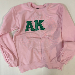 Sudadera personalizada AKA con cuello redondo y manga larga, bordado de hermandad, algodón, para mujer, con collage de parafernalia griega - Product Image 2