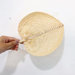 Éventails en feuilles de palmier tressées colorées, éventails en bambou faits à la main - Product Image 6