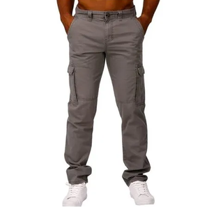 Customized <b>Men's</b> <b>Flare</b> Cargo Pants Eco-Friendly Breathable Quick Dry Canvas Fabric Drawstring Closure Lightweight Trousers - Product Image 2