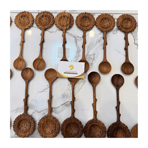 Tazón de Madera de Teca con Acabado Natural para Servir en la Cocina, Vajilla y Uso en la Comedor, Vietnam - Product Image 6