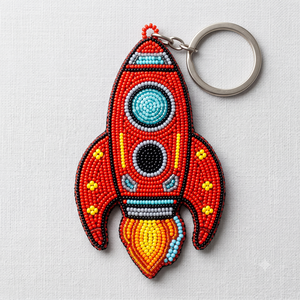 Trendy Handmade Seed Beads Beaded Keychain Fashion <b>Bag</b> <b>Charm</b> Elegant Colorful Seed Beads Embroidery Keychain Gift Accessory - Product Image 5