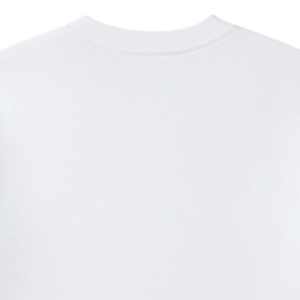 Camiseta Blanca de Manga Larga para Hombre con Logotipo Pequeño en el Pecho, Cuello Redondo, Algodón, Estilo Casual Urbano, para Uso Diario - Product Image 4