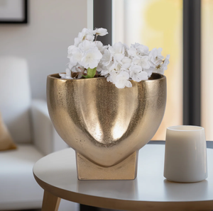 Luxury Flower Vase Portable Gold Planter Wedding Flower Pot Table Decoration Item Handmade Aluminium metal Vase Wholesale Price - Product Image 2