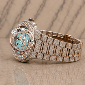 Montre de luxe pour homme en acier inoxydable avec bracelet, style bijoux, sertie de diamants Moissanite - Product Image 2