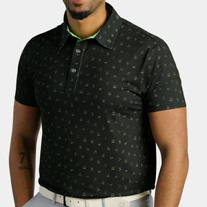 เสื้อโปโลวิ่งประสิทธิภาพสูง ดูดซับความชื้น ออกแบบได้ตามต้องการ เสื้อกอล์ฟแขนสั้นลำลอง เสื้อยิมโพลีเอสเตอร์สั่งทำพิเศษสำหรับผู้ชาย - Product Image 3