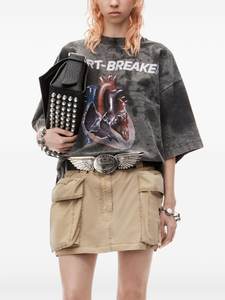 T-shirt décontracté pour homme à col rond et manches courtes avec imprimé d'art abstrait, coupe ample, 100% coton, tissu jersey écologique, streetwear - Product Image 4