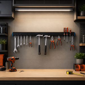 Heavy Duty Wall Mount <b>Hook</b> Rail 35" Metal Pegboard <b>Hook</b> Rail Garage <b>Tool</b> | <b>Hook</b> Rail For Home Organization GAPGAR002 - Product Image 1