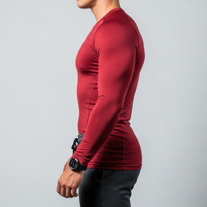 Nouveau T-shirt à manches longues pour homme 100% coton, chemise unie à manches longues, haut décontracté à col rond pour homme, T-shirts pour homme - Product Image 6