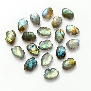 Perles de labradorite facettées en forme de nuage, perles de labradorite sculptées à la main, pierres précieuses en vrac pour la création de bijoux, 12x8mm - Product Image 4