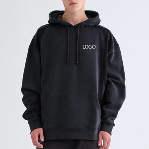 Hoodie pull-over pour homme, design minimaliste, couleurs contrastées, manches longues et tissu raffiné, pour commande en gros. - Product Image 1