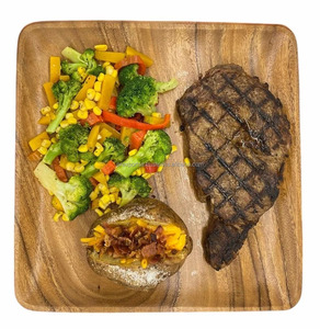 Natural Wooden Tray Handcrafted Tray for Decor, Serving, or Display Eco-Friendly Wood Craft OEM 10x10" - Product Image 4