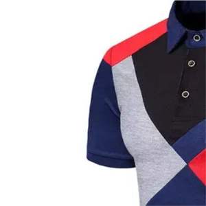 Polo de golf de haute qualité pour hommes, tricoté, avec motif de piques lavande, design de sublimation entièrement imprimé - Product Image 6