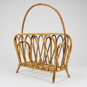 Accesorios para la oficina en casa, revistero de ratán natural de la más alta calidad para guardar periódicos - Product Image 6