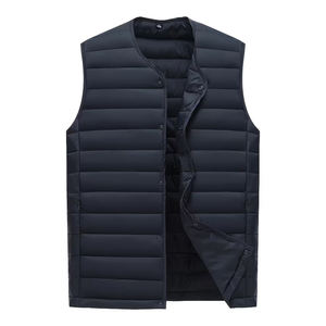 Gilet sans manches unisexe de haute qualité en coton rembourré, écologique, respirant, coupe-vent, pour l'hiver, pour l'extérieur, fermeture éclair sur le devant, adulte - Product Image 2