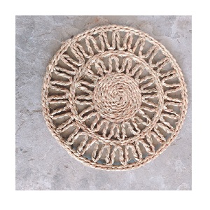 Venta al por mayor de manteles individuales redondos de mimbre tejidos a mano para decoración de mesa de cocina de fabricante vietnamita - Product Image 3