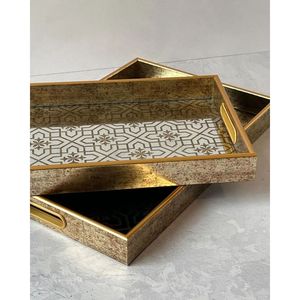 ถาดเสิร์ฟพิมพ์ลาย MDF พรีเมียม RR202512443 RR ENTERPRISES ออกแบบโดยดีไซเนอร์ สำหรับเสิร์ฟอาหาร เครื่องดื่ม กาแฟ ถาดตกแต่ง - Product Image 1