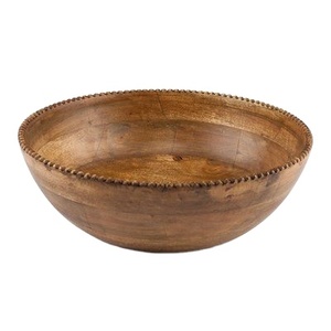 Tazón de Madera de Acacia Pulida, Estilo Vintage, Hecho a Mano, Ecológico, Reutilizable, para Almacenamiento de Alimentos, Pudín, Fiestas, Venta al por Mayor - Product Image 1