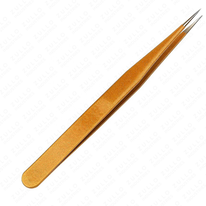 Rose Gold Curved Eyelash Extension Tweezers Set Strong Stainless Steel Straight & Pointed Tips Professional Lash <b>Tool</b> - Product Image 4