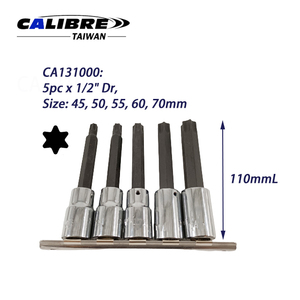 Juego de llaves de vaso Torx de TAIWAN CALIBRE de 1/4", 3/8" o 1/2" (estilo corto o largo) - Product Image 6